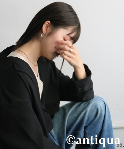 antiqua（アンティカ）の「ビーズフープイヤリング（イヤリング・レディース・ゴールド/シルバー・FREE）」の4枚目の写真