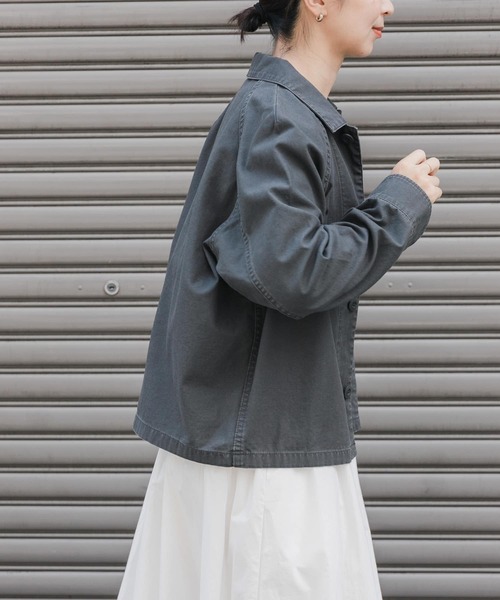 FORK&SPOON（フォークアンドスプーン）の「FORK&SPOON　ミリタリージャケット（ミリタリージャケット・レディース・カーキ/チャコールグレー・1）」の8枚目の写真