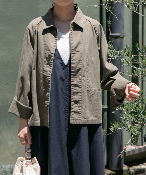 FORK&SPOON（フォークアンドスプーン）の「FORK&SPOON　ミリタリージャケット（ミリタリージャケット・レディース・カーキ/チャコールグレー・1）」の13枚目の写真