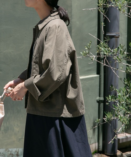 FORK&SPOON（フォークアンドスプーン）の「FORK&SPOON　ミリタリージャケット（ミリタリージャケット・レディース・カーキ/チャコールグレー・1）」の17枚目の写真