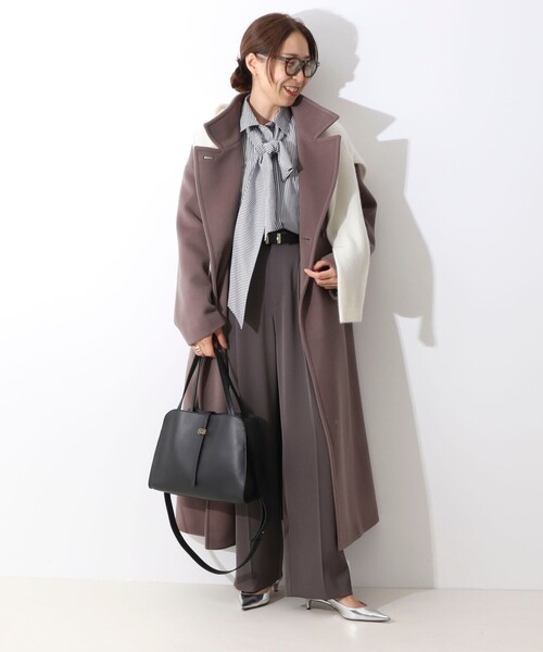 LORISTELLA(ロリステッラ)の「【LORISTELLA/ロリステッラ】レザートートバッグ made in Italy(トートバッグ・レディース・ブラック/グレイッシュベージュ・FREE)」の4枚目の写真