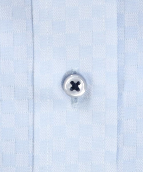 TOKYO SHIRTS(トウキョウシャツ)の「超形態安定ノーアイロン ボタンダウン 長袖ビジネスワイシャツ(ビジネスシャツ・メンズ・サックスブルー・首回り39cm-裄丈80cm/首回り39cm-裄丈84cm/首回り41cm-裄丈82cm/首回り41cm-裄丈86cm/首回り42cm-裄丈82cm/首回り42cm-裄丈86cm/首回り43cm-裄丈82cm/首回り43cm-裄丈86cm/首回り37cm-裄丈80cm)」の4枚目の写真