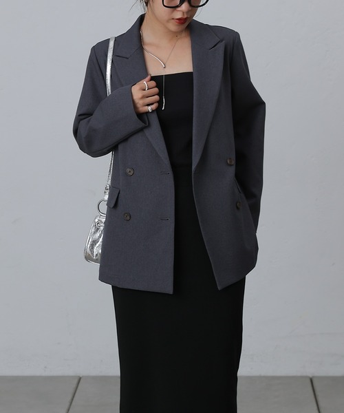 COLONY 2139（コロニートゥーワンスリーナイン）の「ウールライクダブルブレストジャケット（テーラードジャケット・レディース・グレー/チャコールグレー/ブラック・SMALL/MEDIUM）」の12枚目の写真