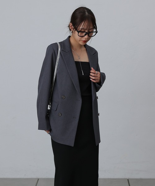 COLONY 2139（コロニートゥーワンスリーナイン）の「ウールライクダブルブレストジャケット（テーラードジャケット・レディース・グレー/チャコールグレー/ブラック・SMALL/MEDIUM）」の13枚目の写真