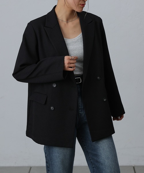 COLONY 2139（コロニートゥーワンスリーナイン）の「ウールライクダブルブレストジャケット（テーラードジャケット・レディース・グレー/チャコールグレー/ブラック・SMALL/MEDIUM）」の5枚目の写真