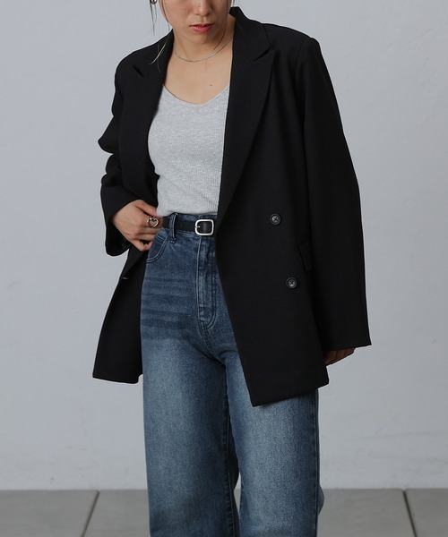 COLONY 2139（コロニートゥーワンスリーナイン）の「ウールライクダブルブレストジャケット（テーラードジャケット・レディース・グレー/チャコールグレー/ブラック・SMALL/MEDIUM）」の7枚目の写真