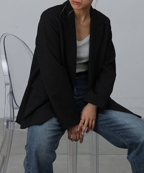 COLONY 2139（コロニートゥーワンスリーナイン）の「ウールライクダブルブレストジャケット（テーラードジャケット・レディース・グレー/チャコールグレー/ブラック・SMALL/MEDIUM）」の8枚目の写真