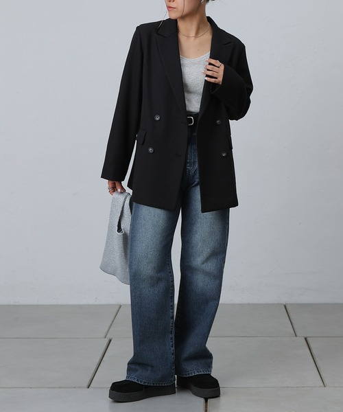 COLONY 2139（コロニートゥーワンスリーナイン）の「ウールライクダブルブレストジャケット（テーラードジャケット・レディース・グレー/チャコールグレー/ブラック・SMALL/MEDIUM）」の11枚目の写真