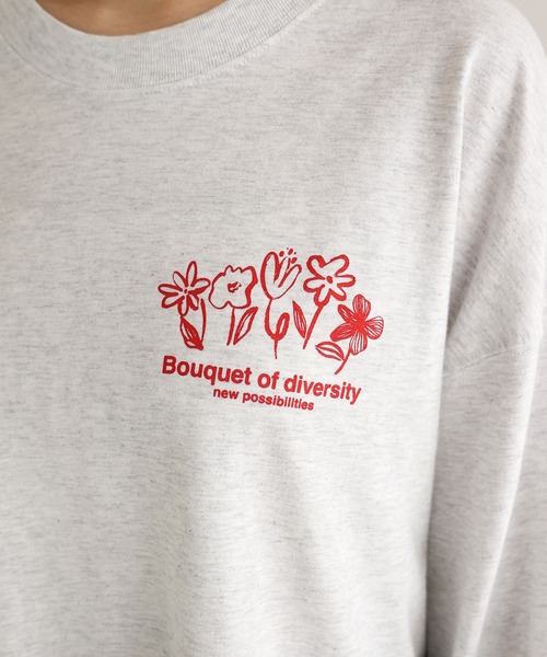 ANME（アンメ）の「ロゴフラワーイラストプリント長袖Tシャツ（Tシャツ/カットソー・レディース・ネイビー/オートミール/ホワイト系その他/オフホワイト・M/L）」の22枚目の写真