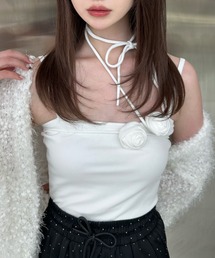 MAINLYTRULY | バラ ストラップ デザイン キャミソール(キャミソール)