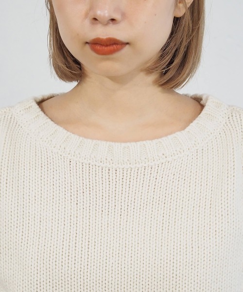 tiptop（ティップトップ）の「フロントドロストニットプルオーバー（ニット/セーター・レディース・アイボリー/チャコールグレー/グリーン/ボルドー/ブルー/イエロー/ピンク・FREE）」の14枚目の写真