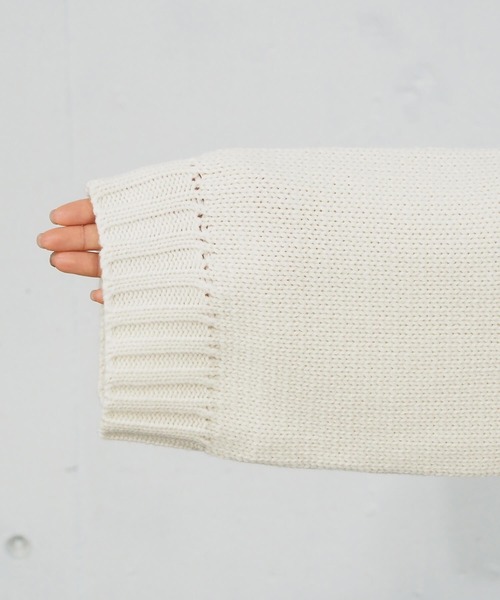 tiptop（ティップトップ）の「フロントドロストニットプルオーバー（ニット/セーター・レディース・アイボリー/チャコールグレー/グリーン/ボルドー/ブルー/イエロー/ピンク・FREE）」の15枚目の写真