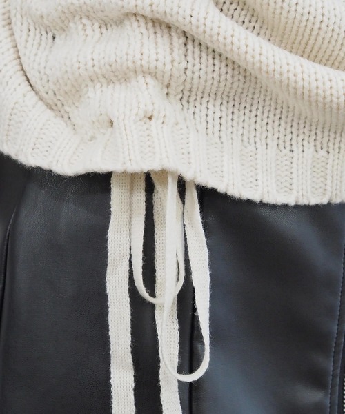 tiptop（ティップトップ）の「フロントドロストニットプルオーバー（ニット/セーター・レディース・アイボリー/チャコールグレー/グリーン/ボルドー/ブルー/イエロー/ピンク・FREE）」の17枚目の写真