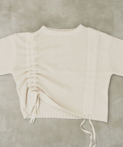 tiptop（ティップトップ）の「フロントドロストニットプルオーバー（ニット/セーター・レディース・アイボリー/チャコールグレー/グリーン/ボルドー/ブルー/イエロー/ピンク・FREE）」の18枚目の写真
