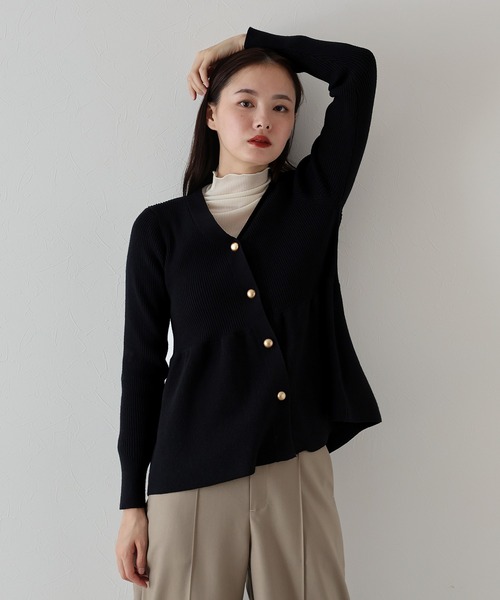 バーバリーブルーレーベル♡ウエストリボン♡ペプラム♡カーディガン