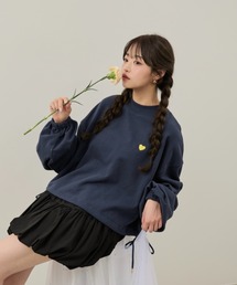 【karin】ハート刺繍ラフスウェット