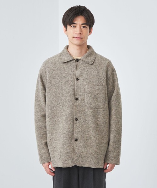 green label relaxing(グリーンレーベルリラクシング)の「TW スライバー シャツ(シャツ/ブラウス・メンズ・ダークグレー/ベージュ・M/L/S)」の6枚目の写真