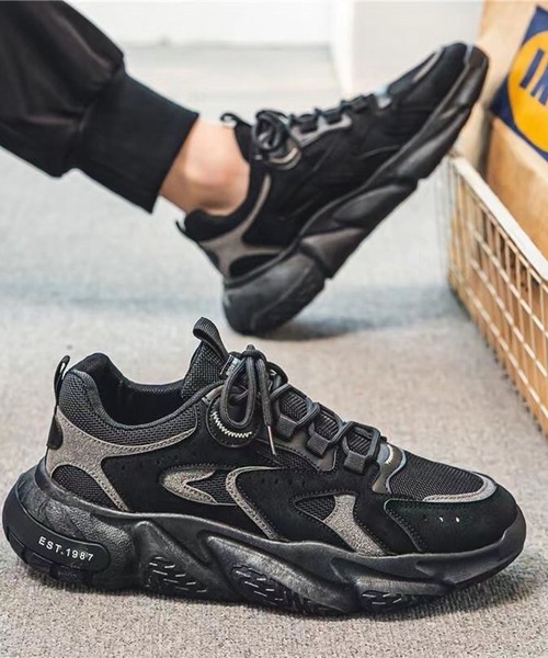 CALIFORNIA OUTFITTERS（カリフォルニア アウトフィッターズ）の「3-9D28  ダッドスニーカー　チャンキーソール 厚底 アグリーシューズ（スニーカー・メンズ・グレー/ブラック・44/40/42）」の3枚目の写真