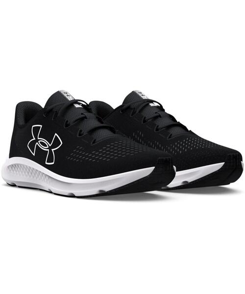 UNDER ARMOUR(アンダーアーマー)の「UAチャージド パスート3 ビックロゴ(ランニング/メンズ)(スニーカー・メンズ・ブラック・28.0cm/27.0cm/28.5cm/26.0cm/25.0cm/29.0cm/25.5cm/26.5cm/27.5cm)」の4枚目の写真