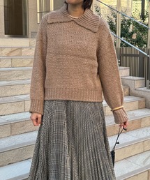 TRICOTS JEAN MARC（トリコットジーンマルク）の「【Tricots Jean Marc】襟付きモヘヤ混ニットプルオーバー（ニット/セーター）」
