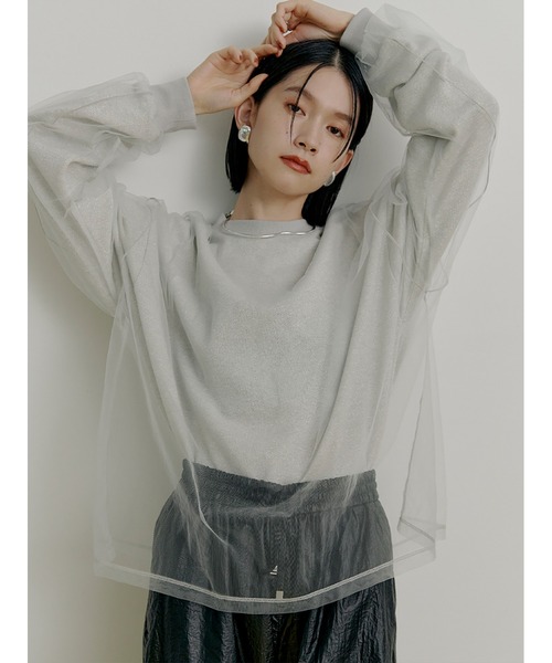Stylevoice for xxx(スタイルヴォイスフォー)の「シアードッキンングプルオーバー(スウェット・レディース・ライトグレー/ブラック/ベージュ・FREE)」の3枚目の写真