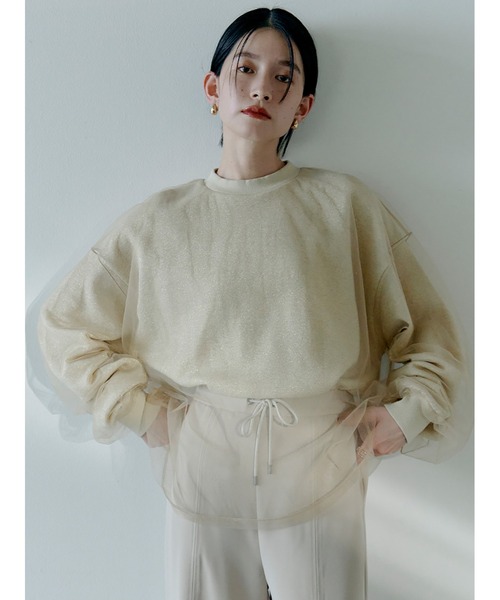 Stylevoice for xxx(スタイルヴォイスフォー)の「シアードッキンングプルオーバー(スウェット・レディース・ライトグレー/ブラック/ベージュ・FREE)」の4枚目の写真