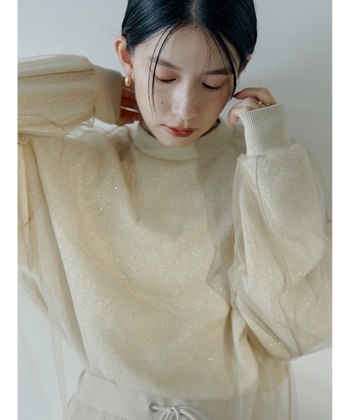 Stylevoice for xxx(スタイルヴォイスフォー)の「シアードッキンングプルオーバー(スウェット・レディース・ライトグレー/ブラック/ベージュ・FREE)」の5枚目の写真
