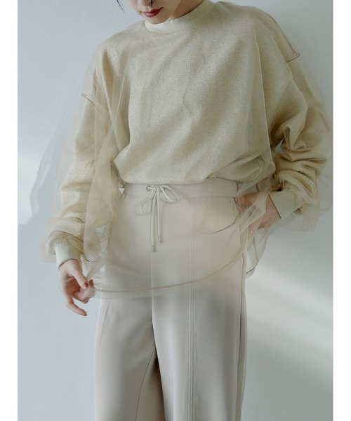 Stylevoice for xxx(スタイルヴォイスフォー)の「シアードッキンングプルオーバー(スウェット・レディース・ライトグレー/ブラック/ベージュ・FREE)」の6枚目の写真