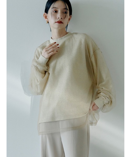 Stylevoice for xxx(スタイルヴォイスフォー)の「シアードッキンングプルオーバー(スウェット・レディース・ライトグレー/ブラック/ベージュ・FREE)」の8枚目の写真