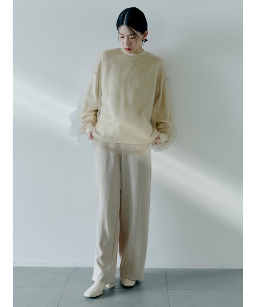 Stylevoice for xxx(スタイルヴォイスフォー)の「シアードッキンングプルオーバー(スウェット・レディース・ライトグレー/ブラック/ベージュ・FREE)」の9枚目の写真