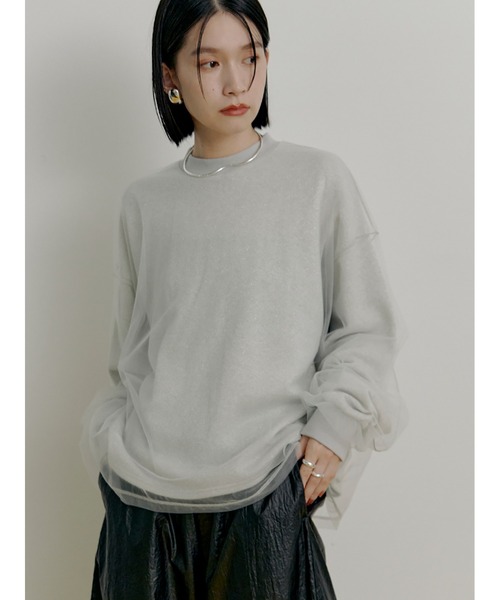 Stylevoice for xxx(スタイルヴォイスフォー)の「シアードッキンングプルオーバー(スウェット・レディース・ライトグレー/ブラック/ベージュ・FREE)」の13枚目の写真