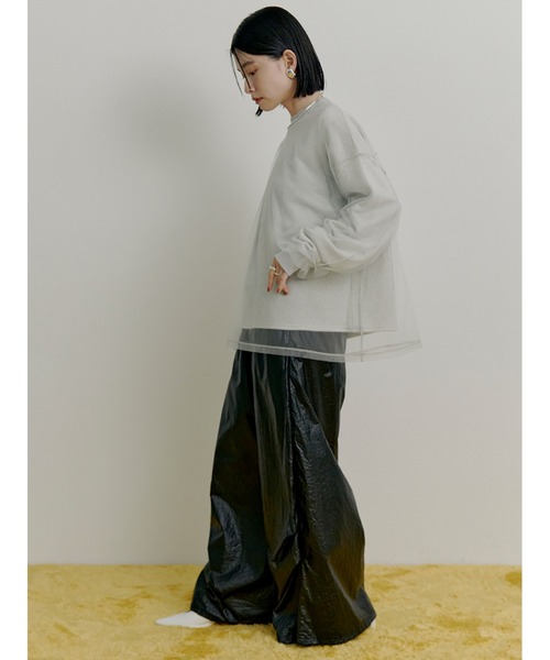 Stylevoice for xxx(スタイルヴォイスフォー)の「シアードッキンングプルオーバー(スウェット・レディース・ライトグレー/ブラック/ベージュ・FREE)」の16枚目の写真