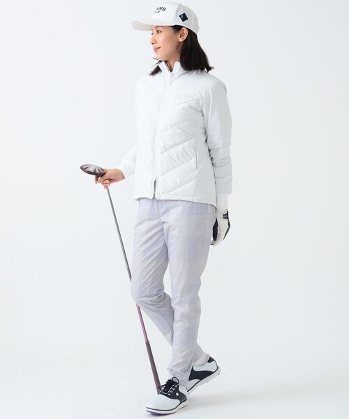 BEAMS GOLF（ビームスゴルフ）の「【撥水】PURPLE LABEL / パネル ダウンブルゾン（ブルゾン・レディース・ホワイト/ブラック・SMALL/MEDIUM/LARGE）」の3枚目の写真