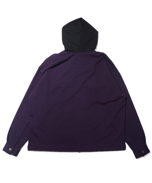 BEN DAVIS/PROJECT LINE（ベンデイビスプロジェクトライン）の「《BEN DAVIS PROJECT LINE》SWEAT FULL ZIP HOODIE（パーカー・メンズ・ブラック/パープル/ヘザーグレー・MEDIUM/LARGE/X-LARGE）」の6枚目の写真