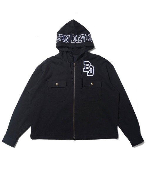 BEN DAVIS/PROJECT LINE（ベンデイビスプロジェクトライン）の「《BEN DAVIS PROJECT LINE》SWEAT FULL ZIP HOODIE（パーカー・メンズ・ブラック/パープル/ヘザーグレー・MEDIUM/LARGE/X-LARGE）」の10枚目の写真