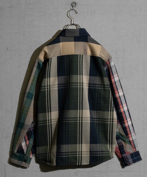 JOHN'S CLOSET（ジョンズクローゼット）の「【3】裏起毛 ヘビーネルチェック CPOシャツ（シャツ/ブラウス・メンズ・オレンジ系その他/その他/ベージュ系その他/ベージュ系その他2/グリーン系その他/ブルー系その他/サックスブルー系1/ブルー系その他2/グレー系その他/ブラック系その他/グリーン系その他2・LARGE/X-LARGE/MEDIUM）」の22枚目の写真