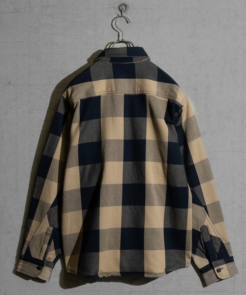 JOHN'S CLOSET（ジョンズクローゼット）の「【3】裏起毛 ヘビーネルチェック CPOシャツ（シャツ/ブラウス・メンズ・オレンジ系その他/その他/ベージュ系その他/ベージュ系その他2/グリーン系その他/ブルー系その他/サックスブルー系1/ブルー系その他2/グレー系その他/ブラック系その他/グリーン系その他2・LARGE/X-LARGE/MEDIUM）」の12枚目の写真
