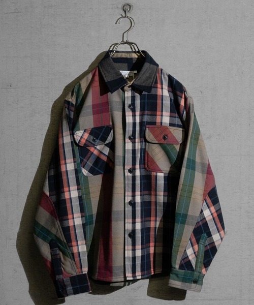 JOHN'S CLOSET（ジョンズクローゼット）の「【3】裏起毛 ヘビーネルチェック CPOシャツ（シャツ/ブラウス・メンズ・オレンジ系その他/その他/ベージュ系その他/ベージュ系その他2/グリーン系その他/ブルー系その他/サックスブルー系1/ブルー系その他2/グレー系その他/ブラック系その他/グリーン系その他2・LARGE/X-LARGE/MEDIUM）」の21枚目の写真