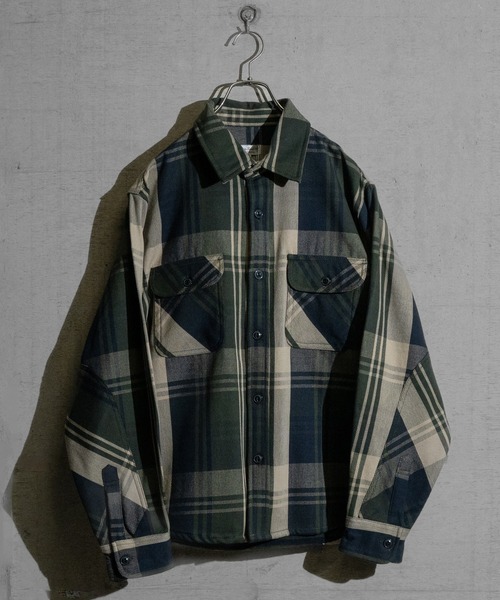 JOHN'S CLOSET（ジョンズクローゼット）の「【3】裏起毛 ヘビーネルチェック CPOシャツ（シャツ/ブラウス・メンズ・オレンジ系その他/その他/ベージュ系その他/ベージュ系その他2/グリーン系その他/ブルー系その他/サックスブルー系1/ブルー系その他2/グレー系その他/ブラック系その他/グリーン系その他2・LARGE/X-LARGE/MEDIUM）」の13枚目の写真