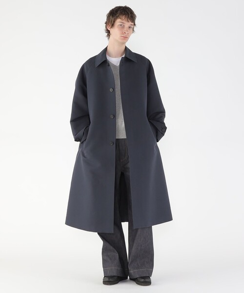 セール】ウールコットンダブルクロス バルカラーコート（ステンカラー