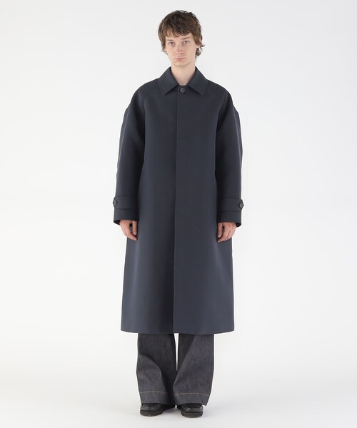 セール】ウールコットンダブルクロス バルカラーコート（ステンカラー