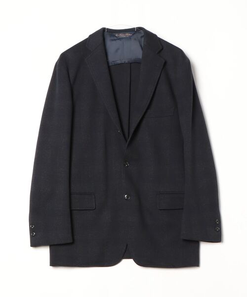 BROOKS BROTHERS(ブルックスブラザーズ)の「コットンブレンド グレンチェック 段返り3釦 ニットジャケット Traditional(テーラードジャケット・メンズ・グレー・SMALL/MEDIUM/LARGE)」の2枚目の写真