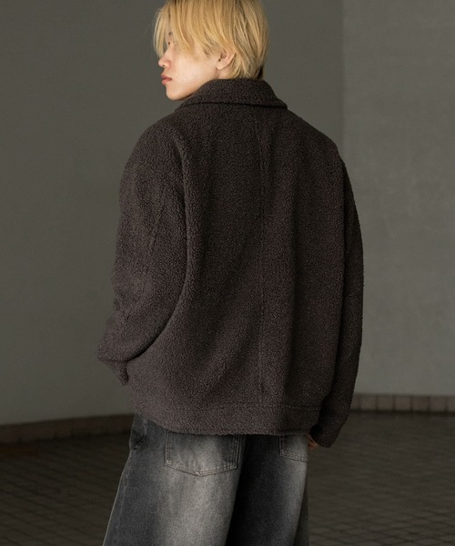 SENSE OF PLACE by URBAN RESEARCH（センスオブプレイスバイアーバンリサーチ）の「プードルボアブルゾン（ブルゾン・メンズ・チャコールグレー/ミント/ブラウン・MEDIUM/LARGE）」の8枚目の写真