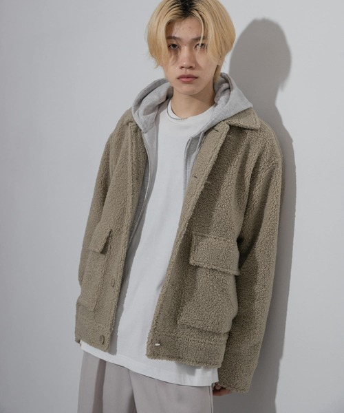 SENSE OF PLACE by URBAN RESEARCH（センスオブプレイスバイアーバンリサーチ）の「プードルボアブルゾン（ブルゾン・メンズ・チャコールグレー/ミント/ブラウン・MEDIUM/LARGE）」の12枚目の写真