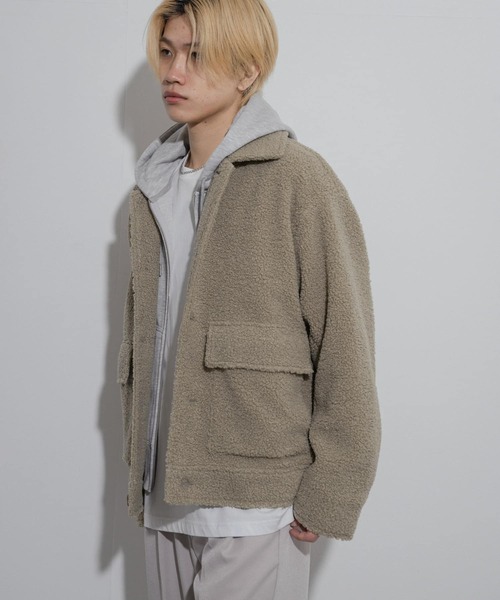 SENSE OF PLACE by URBAN RESEARCH（センスオブプレイスバイアーバンリサーチ）の「プードルボアブルゾン（ブルゾン・メンズ・チャコールグレー/ミント/ブラウン・MEDIUM/LARGE）」の14枚目の写真