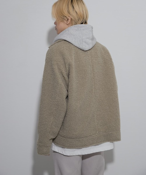 SENSE OF PLACE by URBAN RESEARCH（センスオブプレイスバイアーバンリサーチ）の「プードルボアブルゾン（ブルゾン・メンズ・チャコールグレー/ミント/ブラウン・MEDIUM/LARGE）」の15枚目の写真