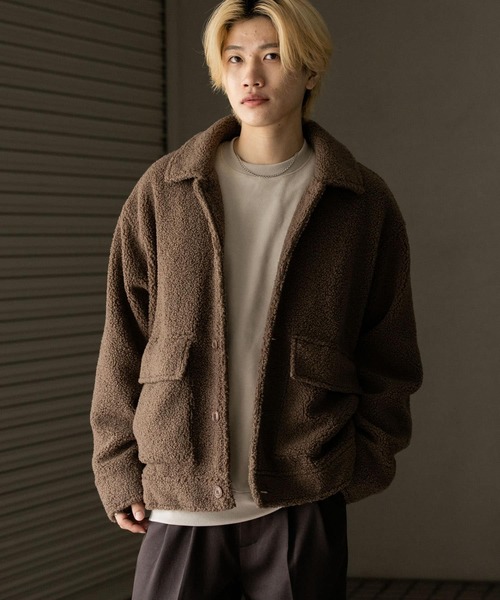 SENSE OF PLACE by URBAN RESEARCH（センスオブプレイスバイアーバンリサーチ）の「プードルボアブルゾン（ブルゾン・メンズ・チャコールグレー/ミント/ブラウン・MEDIUM/LARGE）」の18枚目の写真