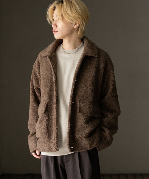 SENSE OF PLACE by URBAN RESEARCH（センスオブプレイスバイアーバンリサーチ）の「プードルボアブルゾン（ブルゾン・メンズ・チャコールグレー/ミント/ブラウン・MEDIUM/LARGE）」の19枚目の写真