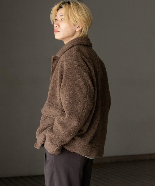 SENSE OF PLACE by URBAN RESEARCH（センスオブプレイスバイアーバンリサーチ）の「プードルボアブルゾン（ブルゾン・メンズ・チャコールグレー/ミント/ブラウン・MEDIUM/LARGE）」の20枚目の写真