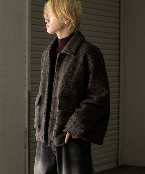 SENSE OF PLACE by URBAN RESEARCH（センスオブプレイスバイアーバンリサーチ）の「プードルボアブルゾン（ブルゾン・メンズ・チャコールグレー/ミント/ブラウン・MEDIUM/LARGE）」の4枚目の写真